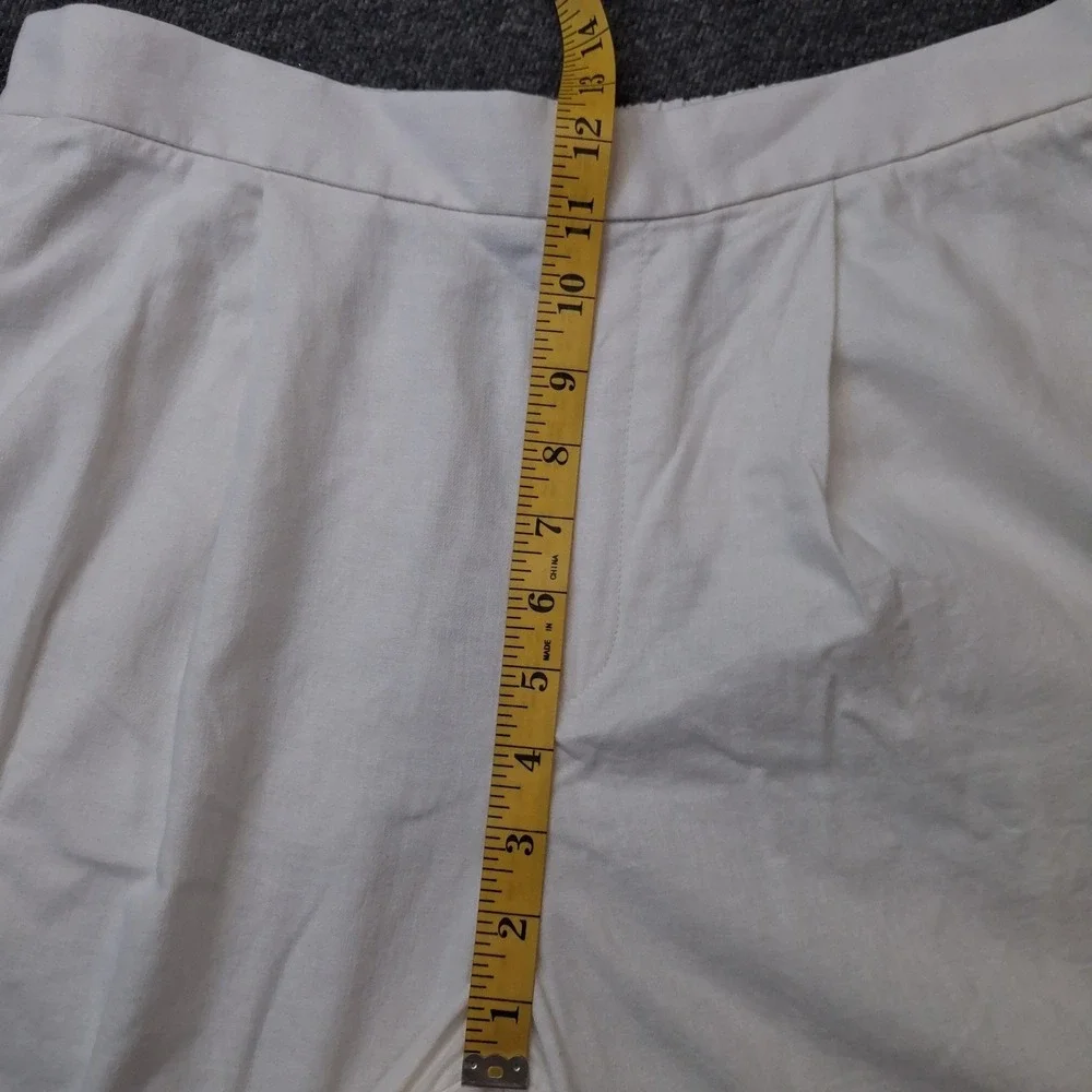 Banana Republic White Linen Blend High Rise Extra Wide Leg Pants Womens Medium